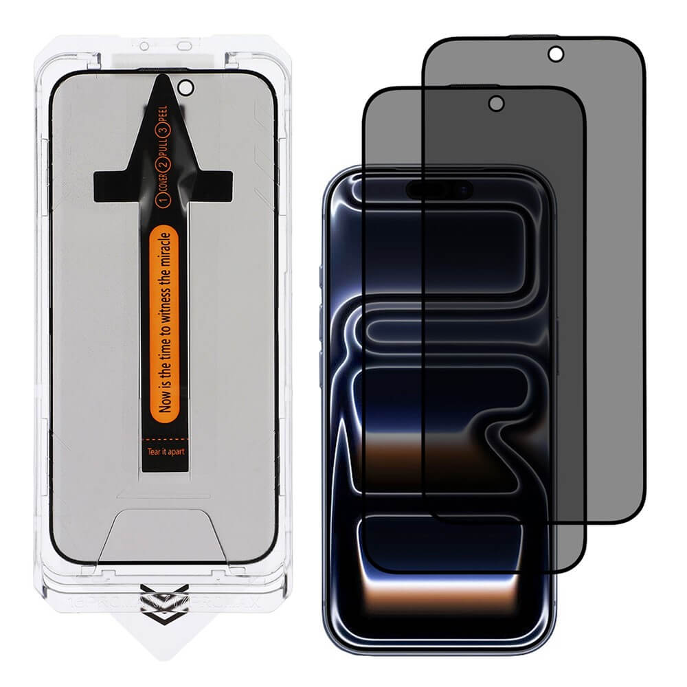 iPhone 16 Pro Max - 2pz Vetro protettivo privacy Anti-Spy
