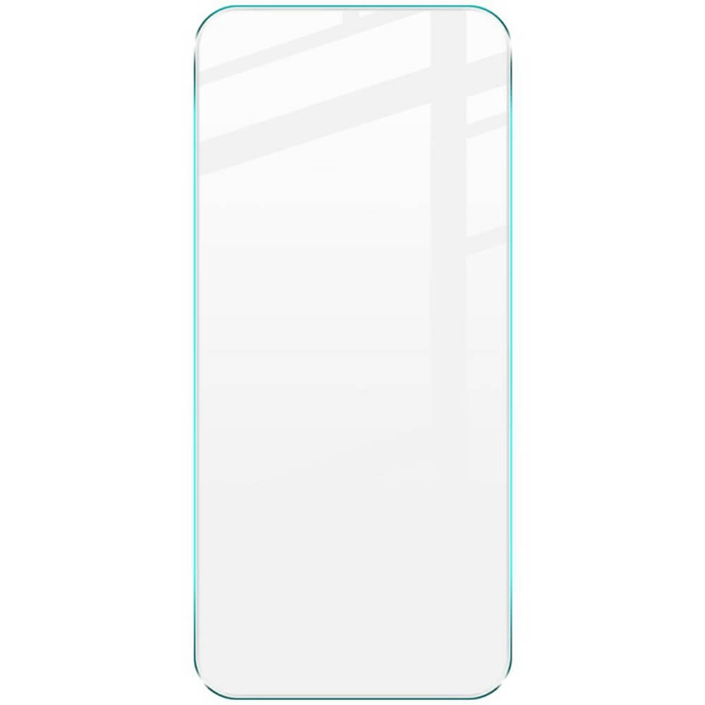 Transparenter, gebogener Displayschutz aus Glas für Smartphones mit blau-grünem Rand