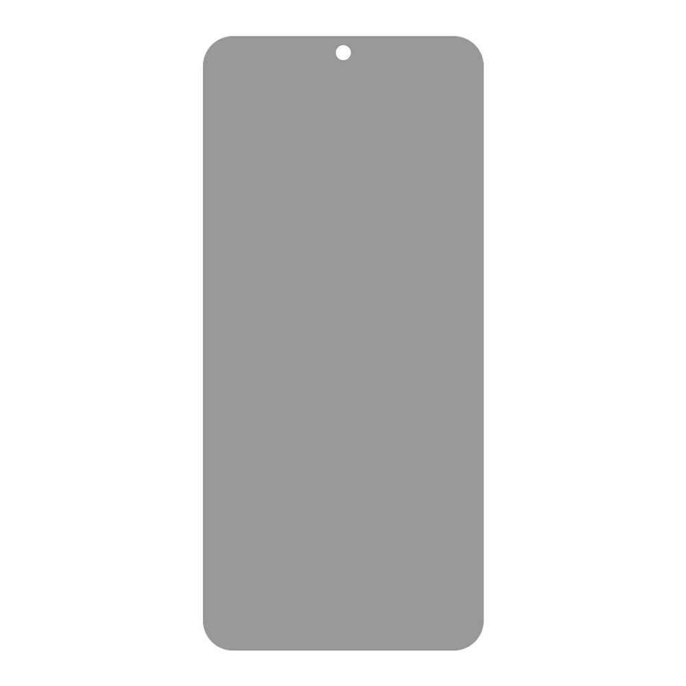 Graues Rechteck mit abgerundeten Ecken und einem kleinen kreisförmigen Loch in der Nähe der oberen Mitte, ähnlich dem Cover-Discount Google Pixel 10 / 10 Pro Panzerglas Display Datenschutz Anti-Spy.