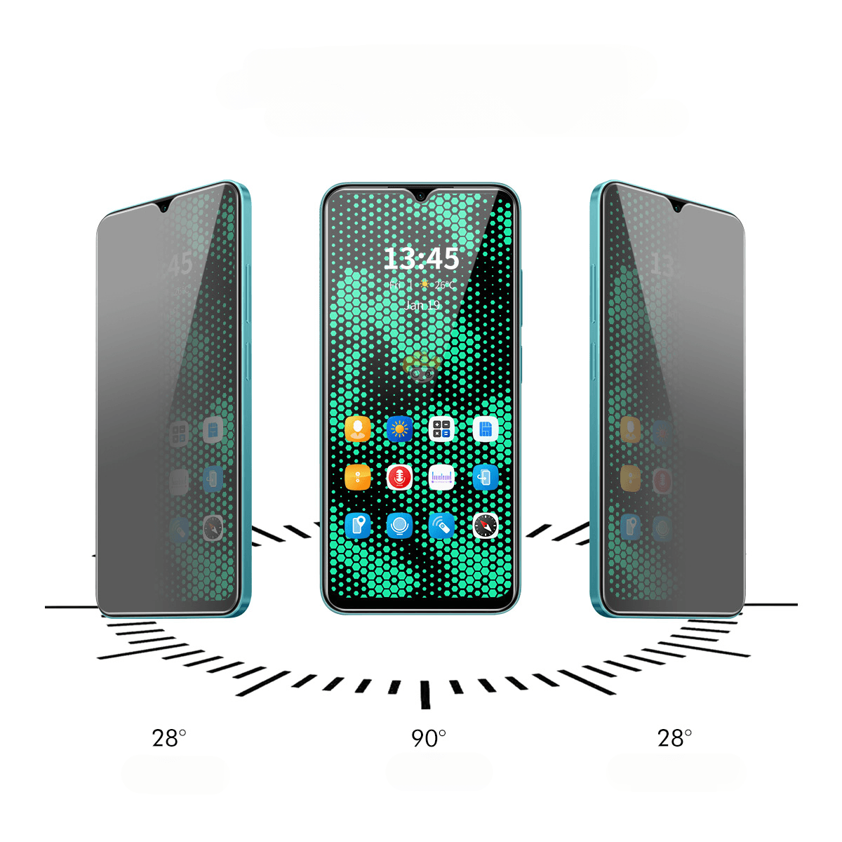 Xiaomi Redmi A5 - ENKAY Panzerglas Display Privacy Anti-Spy
