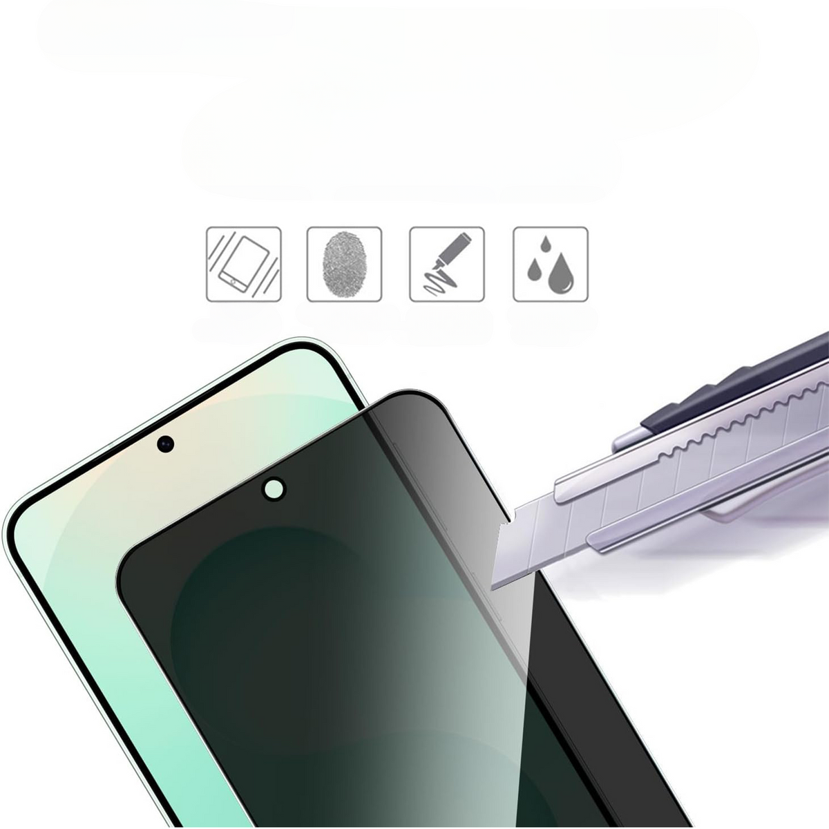 Galaxy A18 / A17 - Panzerglas Display Privacy Anti-Spy