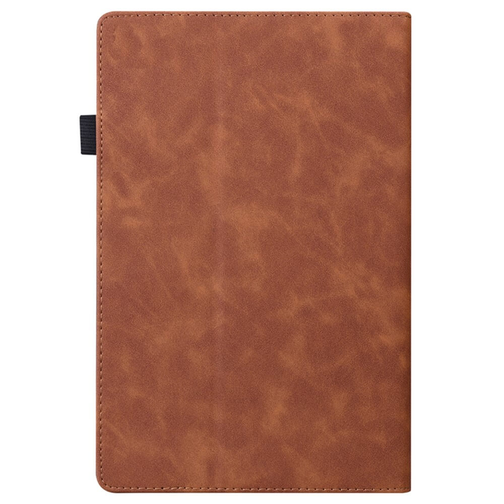 Geschlossenes braunes Leder Kindle Paperwhite 2024 Etui mit Kartenfächern von Cover-Discount, mit einer Stiftschlaufe auf der linken Seite - eine Kombination aus stilvollem Design und praktischer Organisation, ähnlich wie bei einem klassischen Kunstleder Etui oder einer Kindle Schutzhülle.
