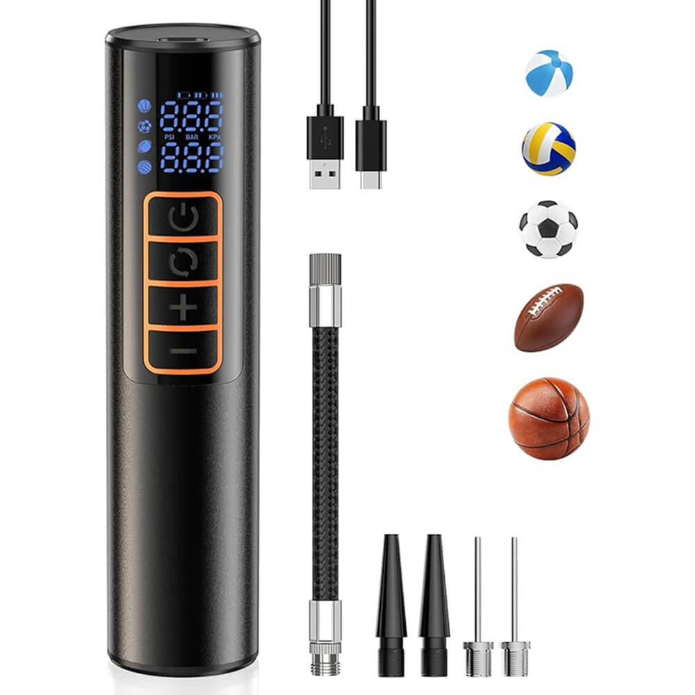 Pompa ad Aria Ricaricabile con Display Digitale – Pompa Elettrica per Palloni con LED