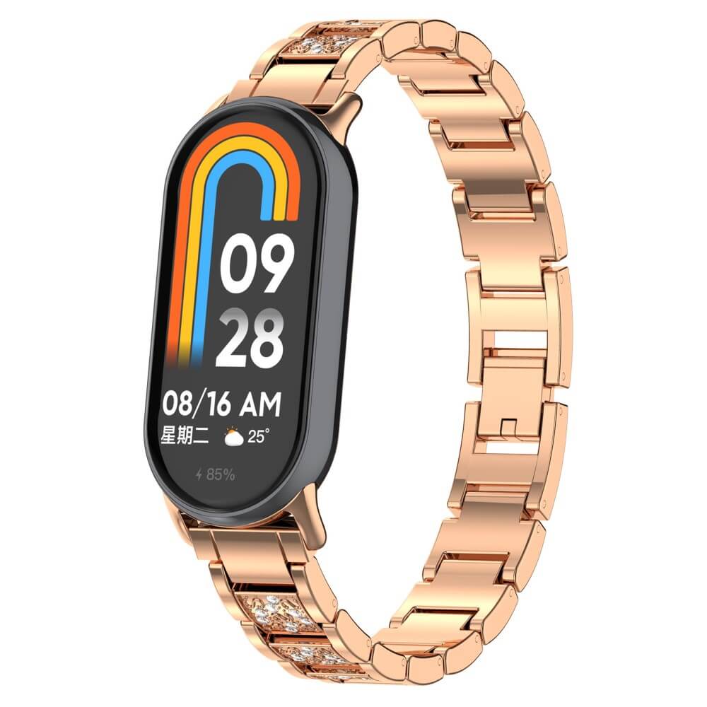 Xiaomi Smart Band 9 / 8 - Cinturino in acciaio inossidabile con strass