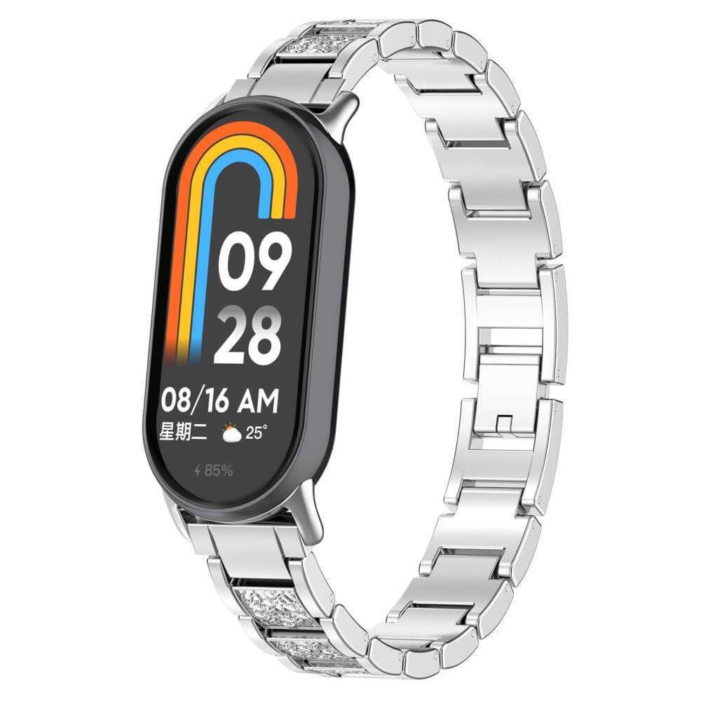 Xiaomi Smart Band 9 / 8 - Cinturino in acciaio inossidabile con strass