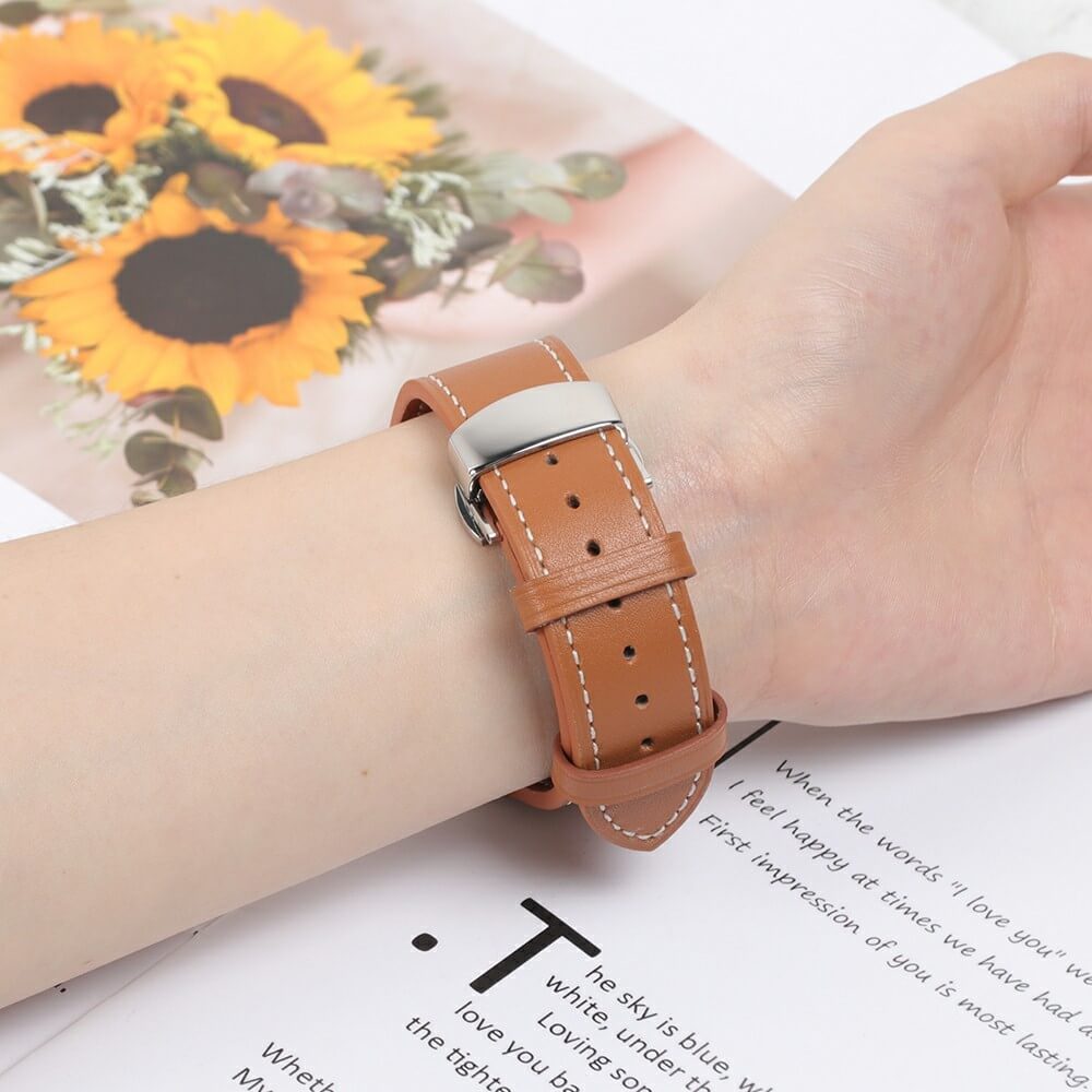 Galaxy Watch Ultra (47 mm) - Cinturino di ricambio in pelle con chiusura a butterfly