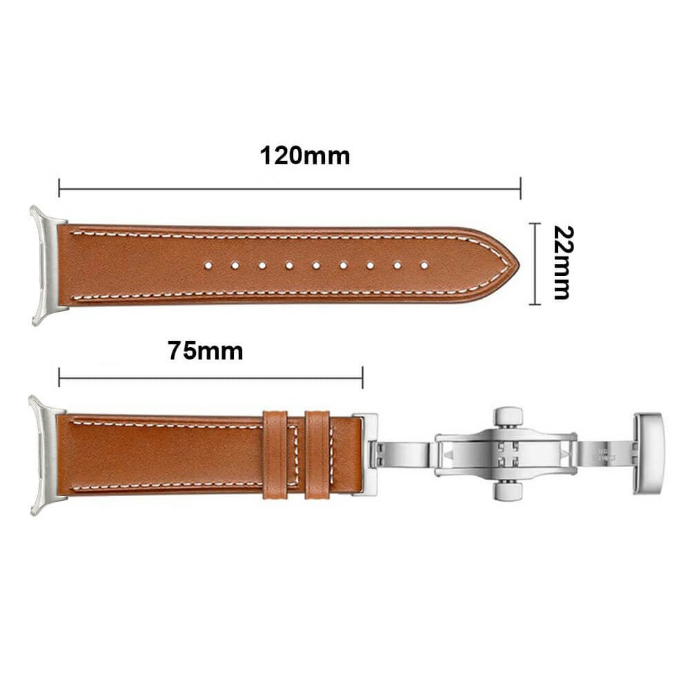 Galaxy Watch Ultra (47 mm) - Cinturino di ricambio in pelle con chiusura a butterfly