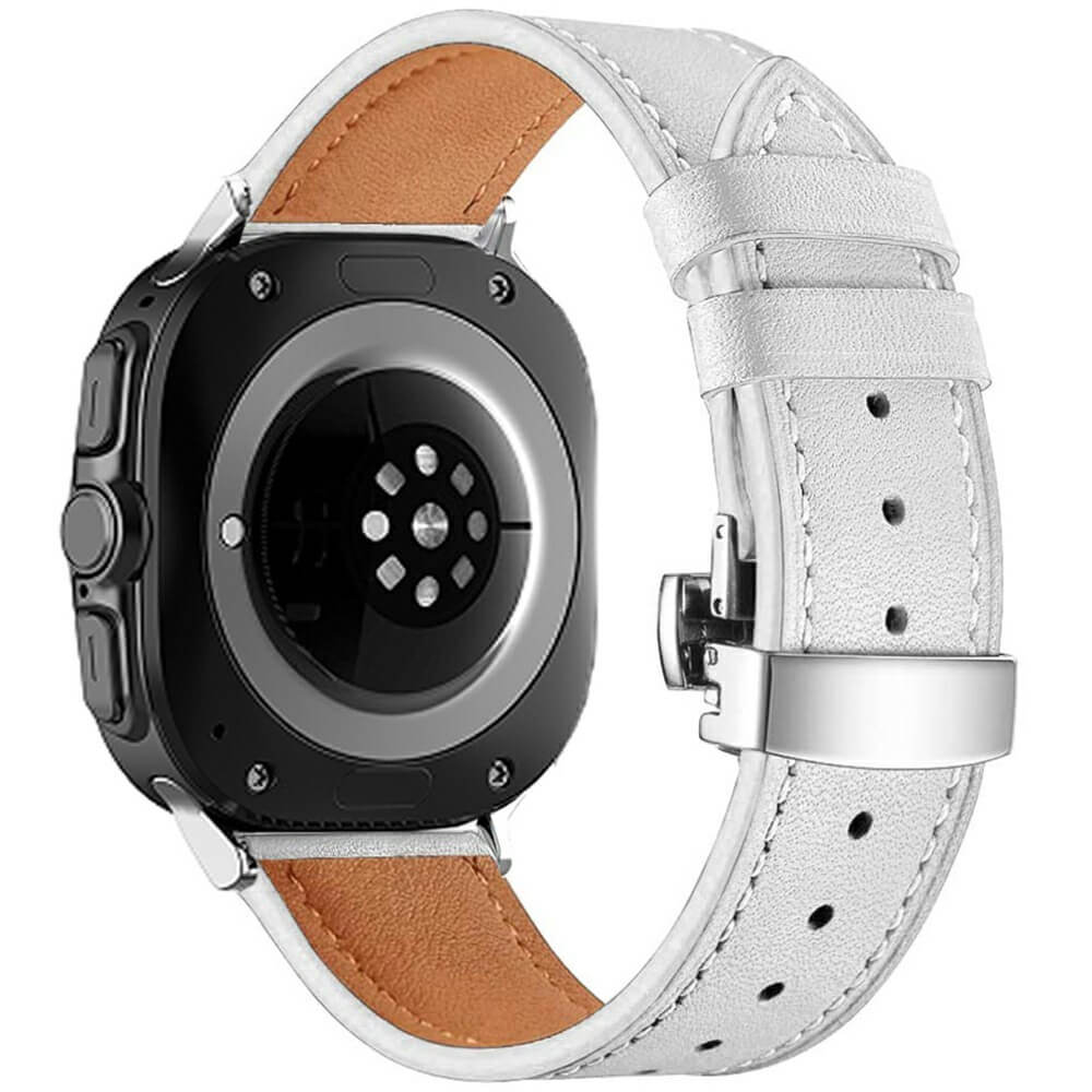 Galaxy Watch Ultra (47 mm) - Cinturino di ricambio in pelle con chiusura a butterfly