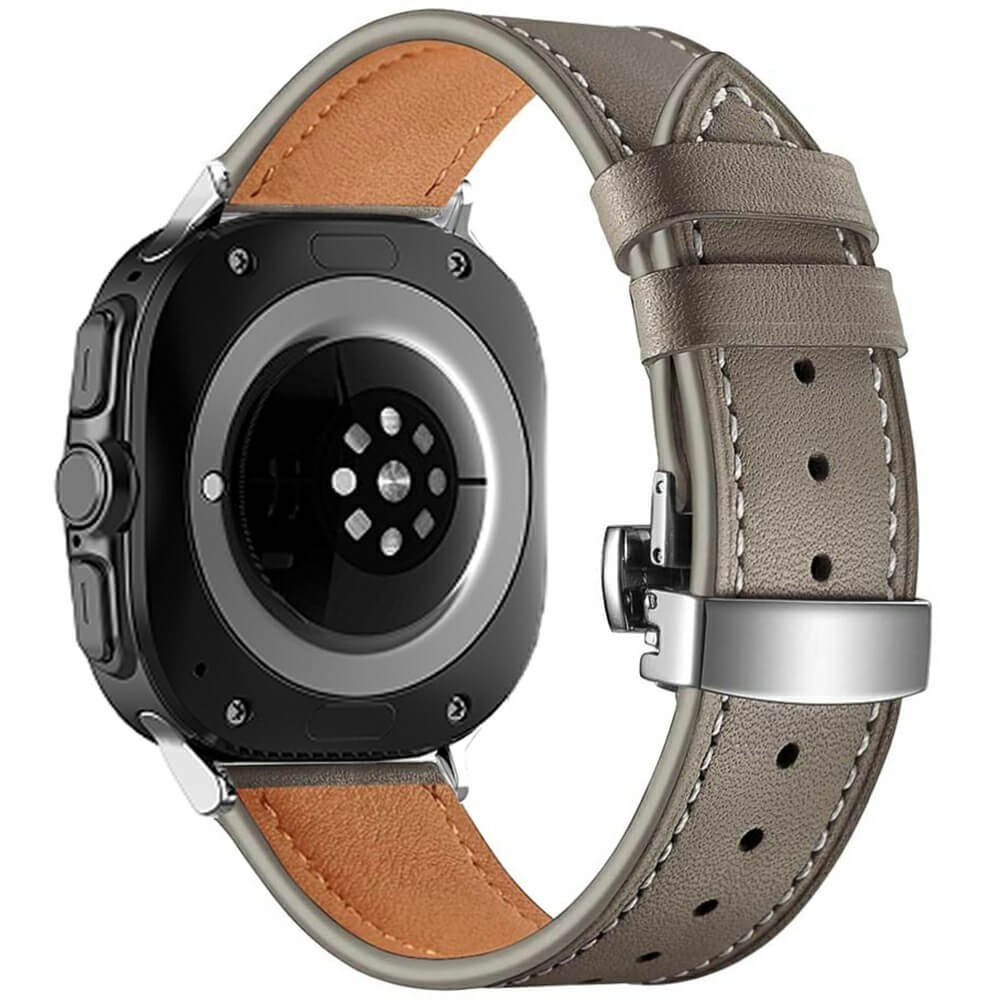 Galaxy Watch Ultra (47 mm) - Cinturino di ricambio in pelle con chiusura a butterfly