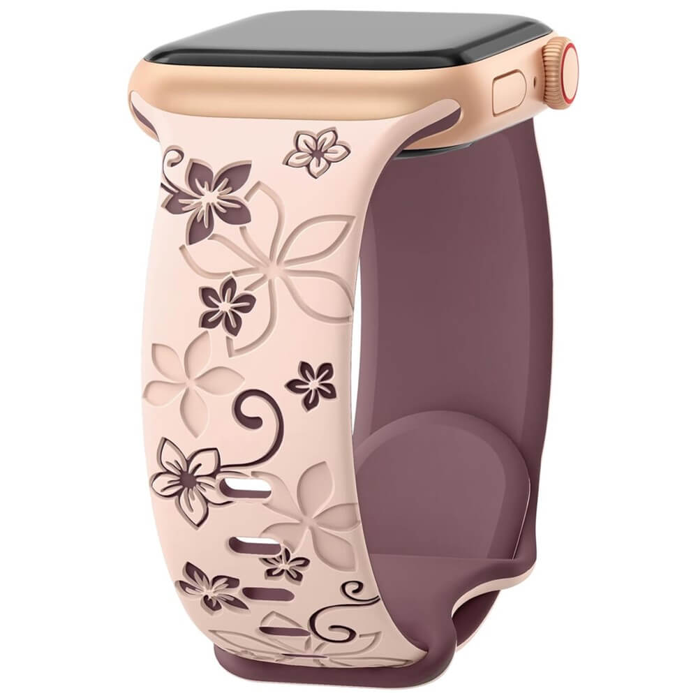 Apple Watch 42/41/40mm - Silicone Replacement Band Floral