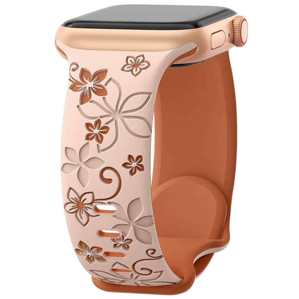 Apple Watch 42/41/40mm - Silicone Replacement Band Floral