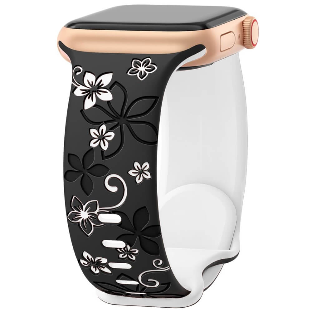 Apple Watch 42/41/40mm - Silicone Replacement Band Floral