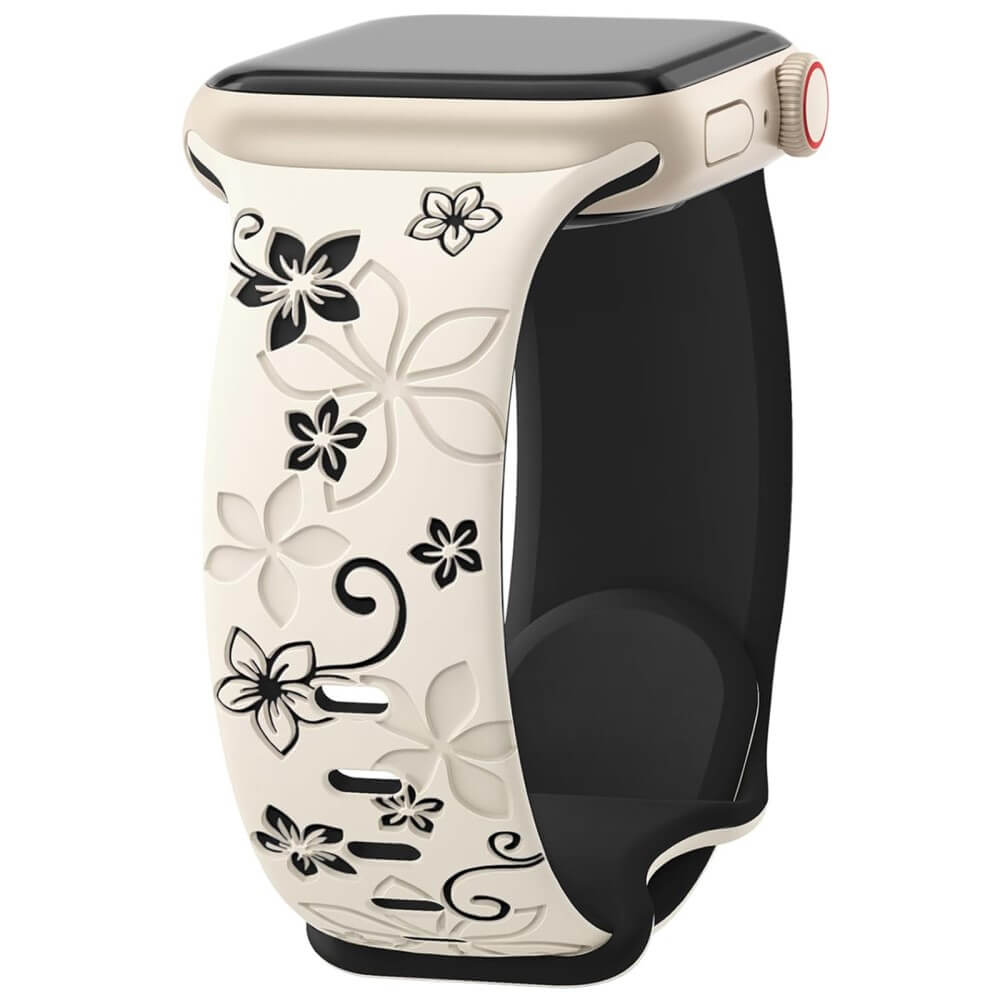 Apple Watch 42/41/40mm - Silicone Replacement Band Floral