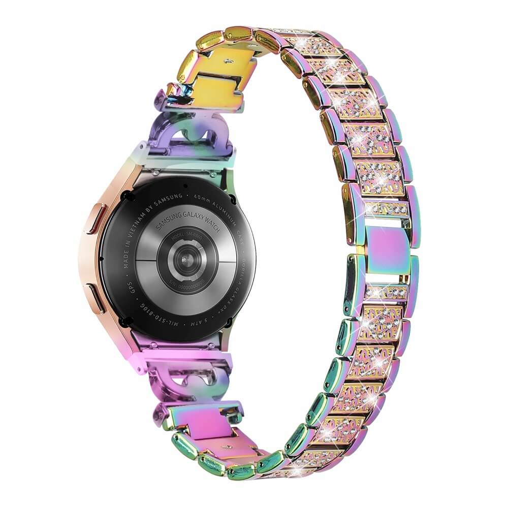 Edelstahl Armband mit Strass 20mm