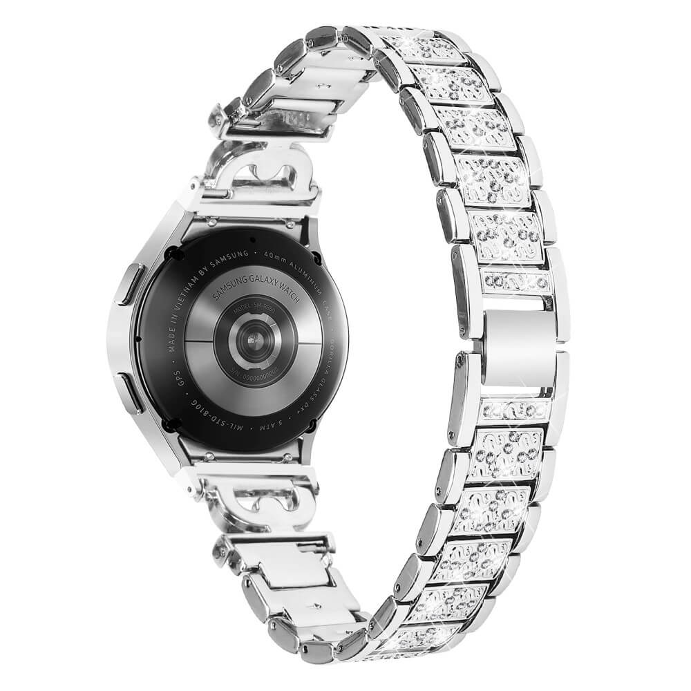 Edelstahl Armband mit Strass 20mm