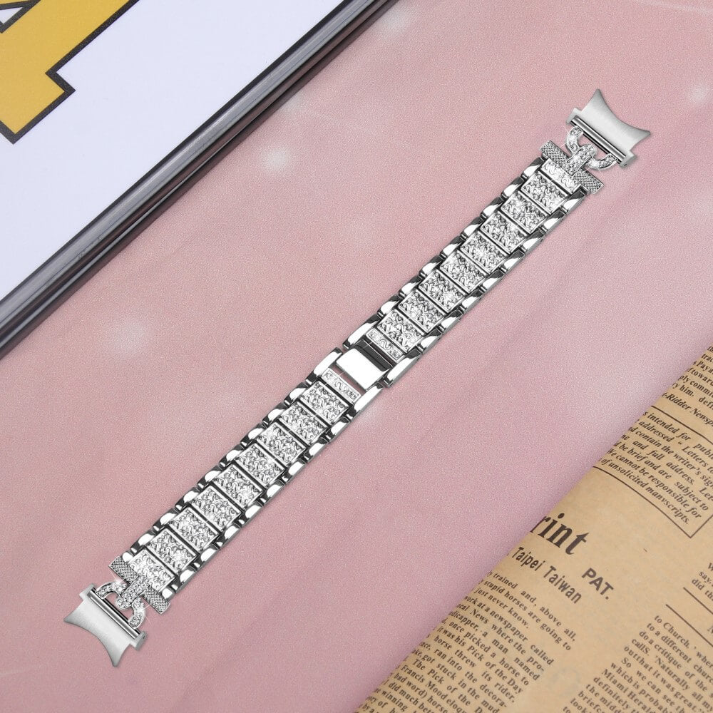 Edelstahl Armband mit Strass 20mm
