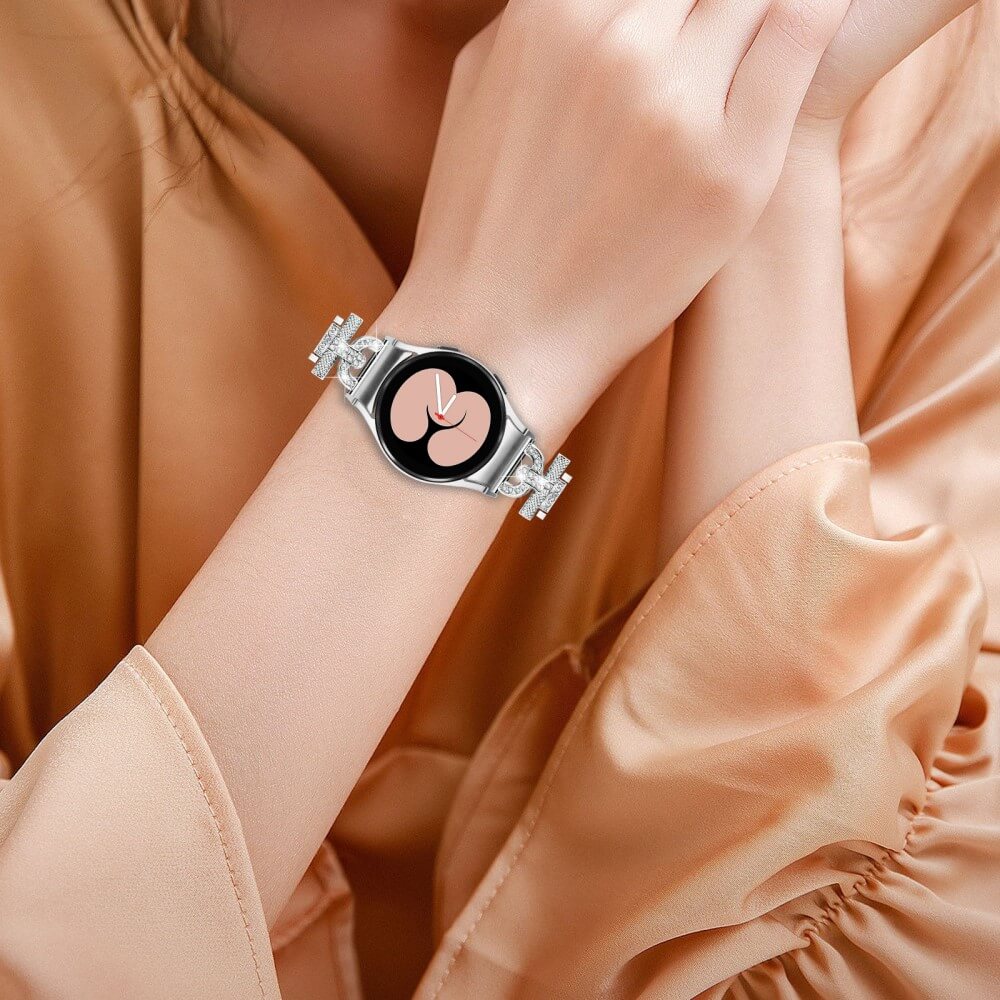 Edelstahl Armband mit Strass 20mm