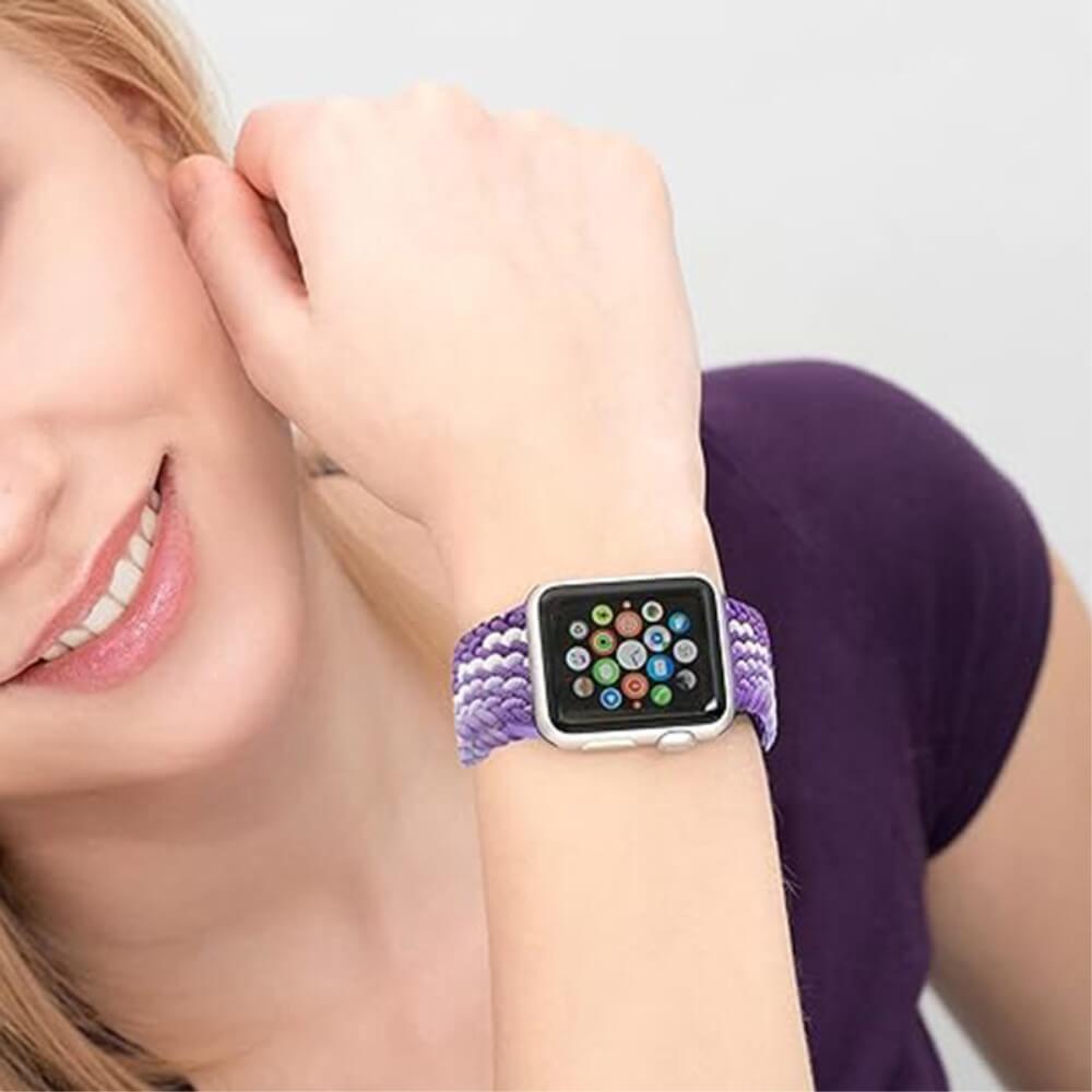 Apple Watch 42/41/40mm - Nylon Stoff Ersatzarmband geflochten