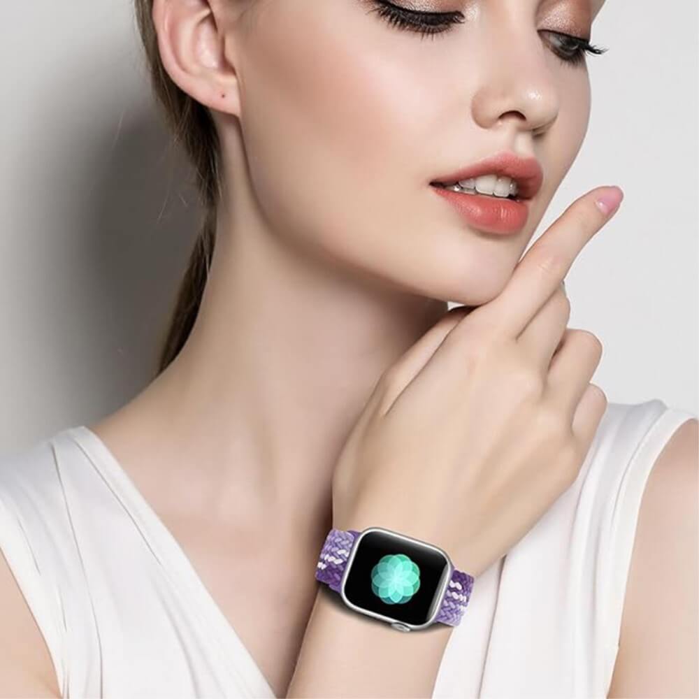 Apple Watch 42/41/40mm - Nylon Stoff Ersatzarmband geflochten
