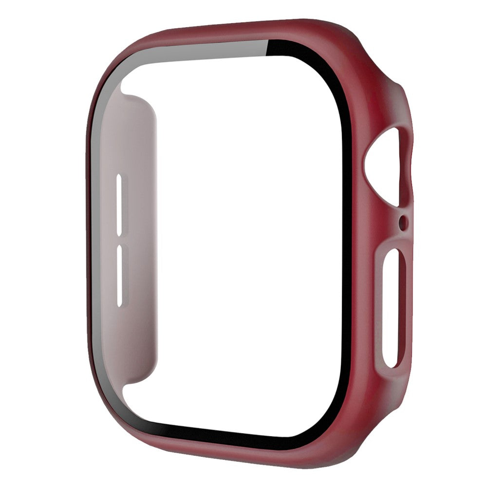 SchĂźtzen Sie Ihre Apple Watch 10 (46 mm) mit dem Hartschalen-Case mit Panzerglas von Cover-Discount â robuste rote Schale und klare Glasfront fĂźr rechteckige Smartwatches und Fitness-Tracker.