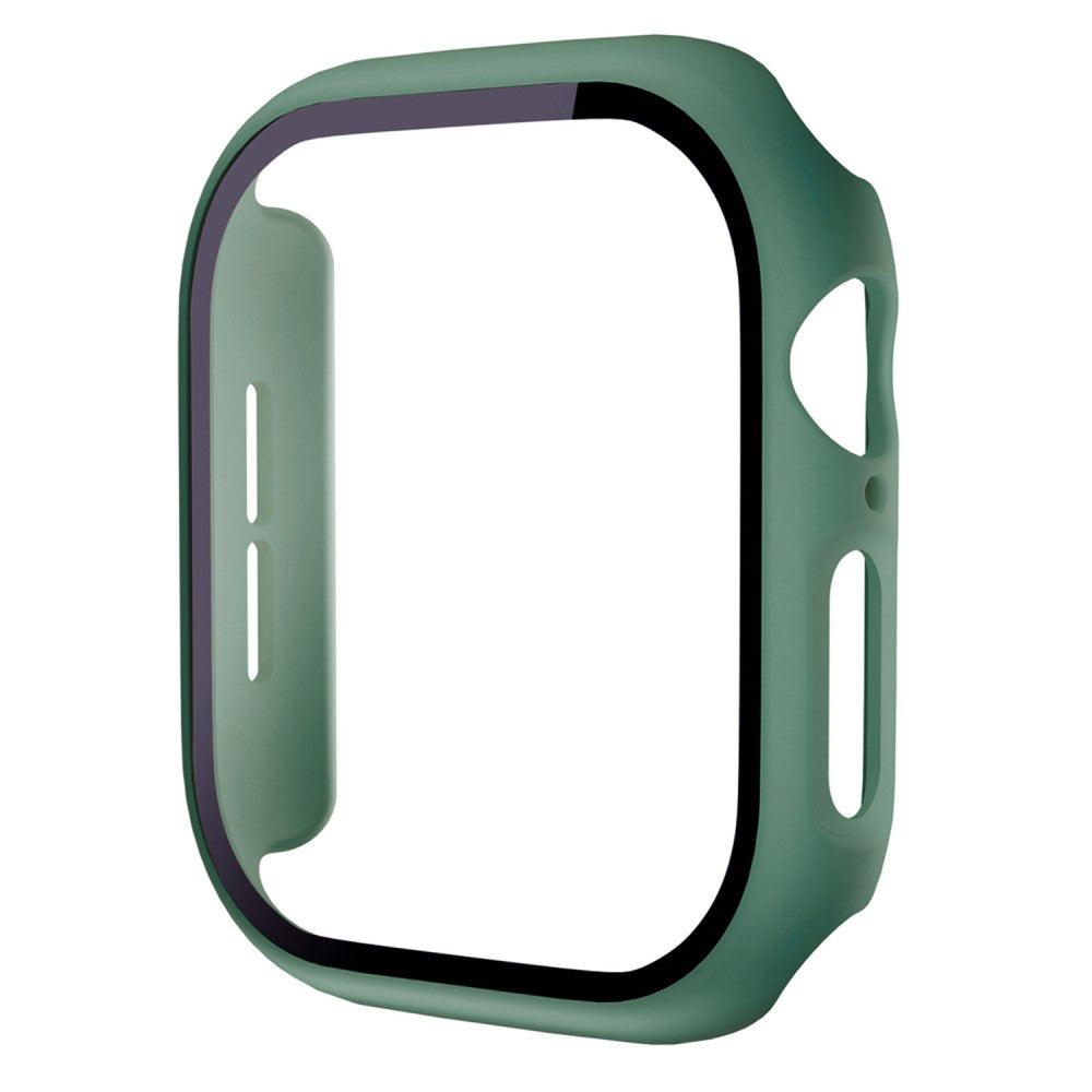 Das Hartschalen-Case mit Panzerglas von Cover-Discount fßr die Apple Watch 10 (46 mm) bietet grßnen Silikonschutz mit präzisen Aussparungen und gewährleistet so die volle Kompatibilität mit Displayschutzfolien fßr zusätzliche Sicherheit.