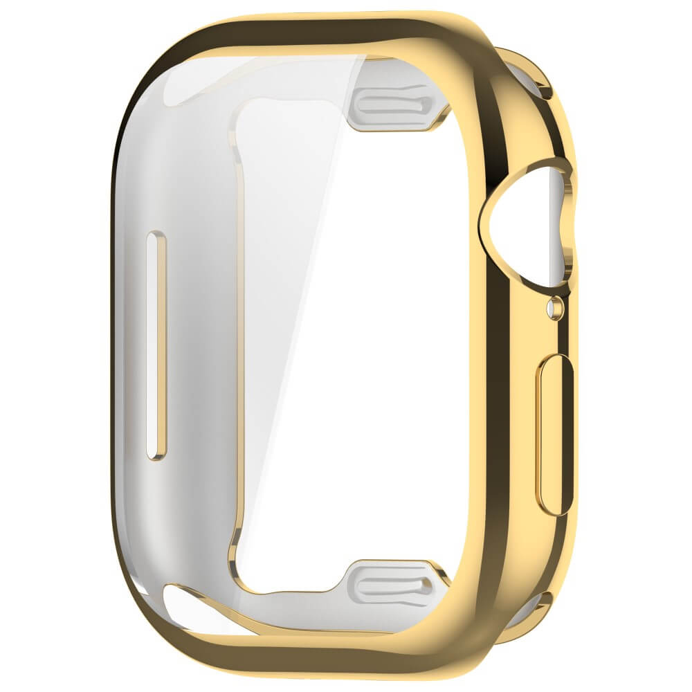 Apple Watch 10 - 42mm - Gummi Schutz Case Metall-Look