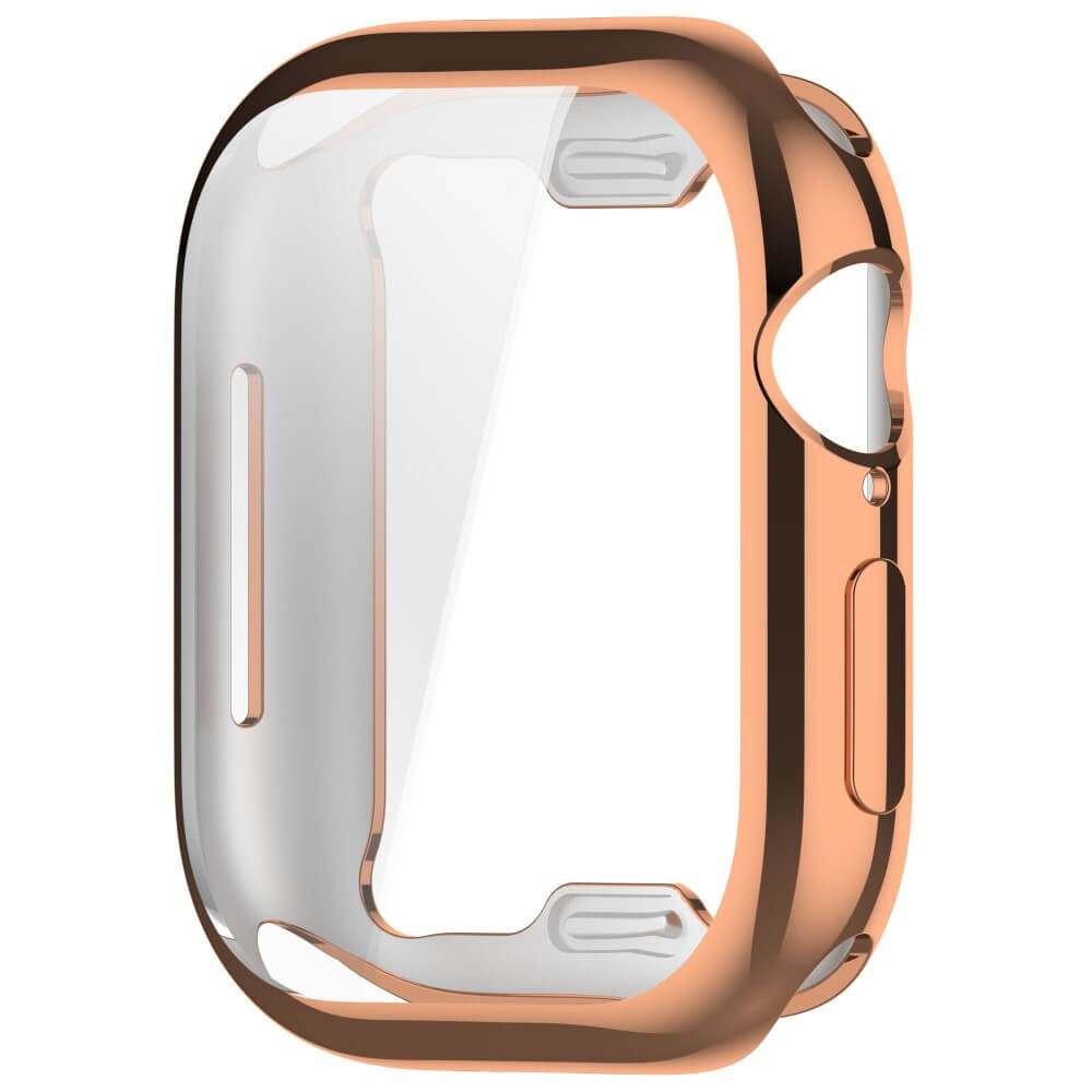 Apple Watch 10 - 42mm - Gummi Schutz Case Metall-Look