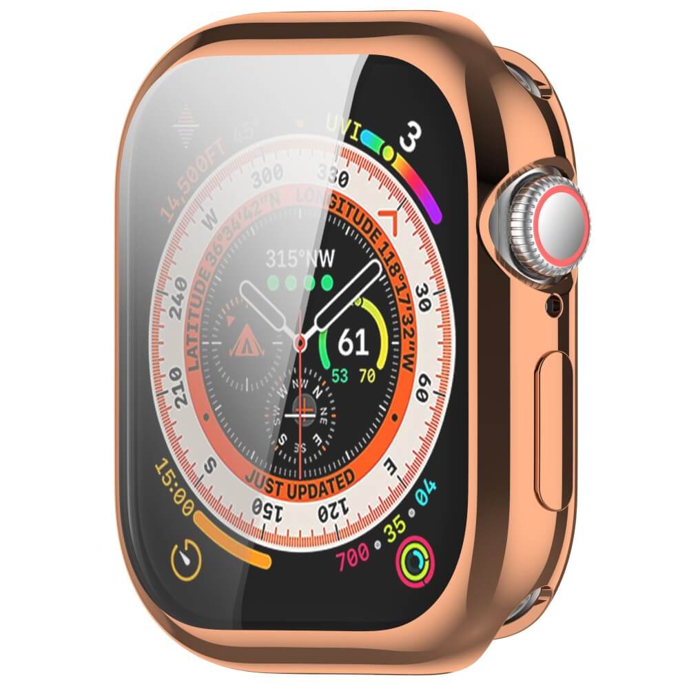 Apple Watch 10 - 42mm - Gummi Schutz Case Metall-Look