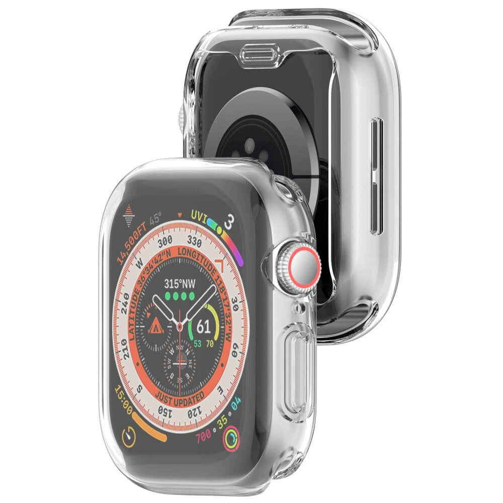 Apple Watch 10 - 42mm - Gummi Schutz Case Metall-Look