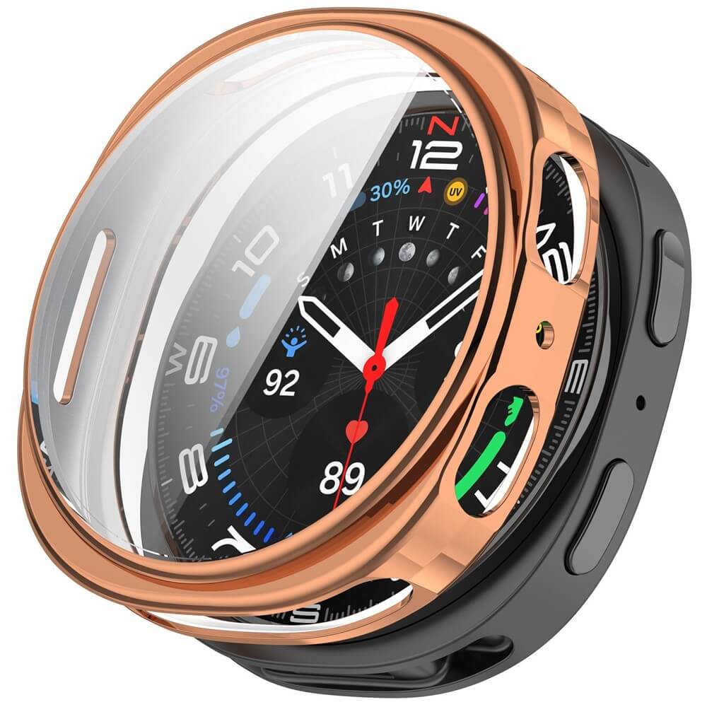 Samsung Galaxy Watch 8 44mm - Rubber Protective Case Metal Look