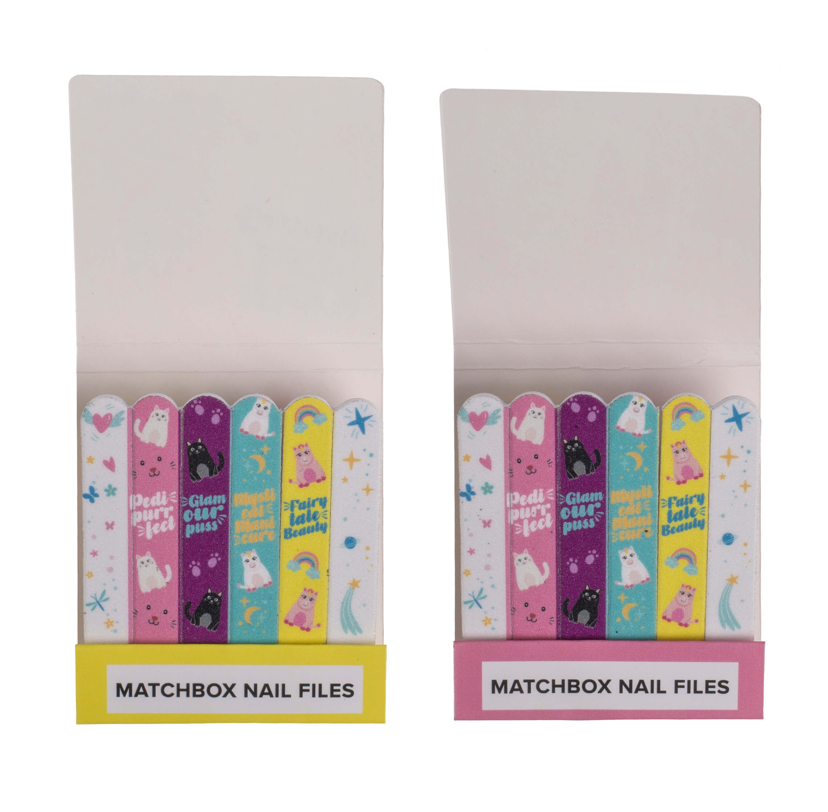 Set de 4 limes à ongles en boîte d'allumettes