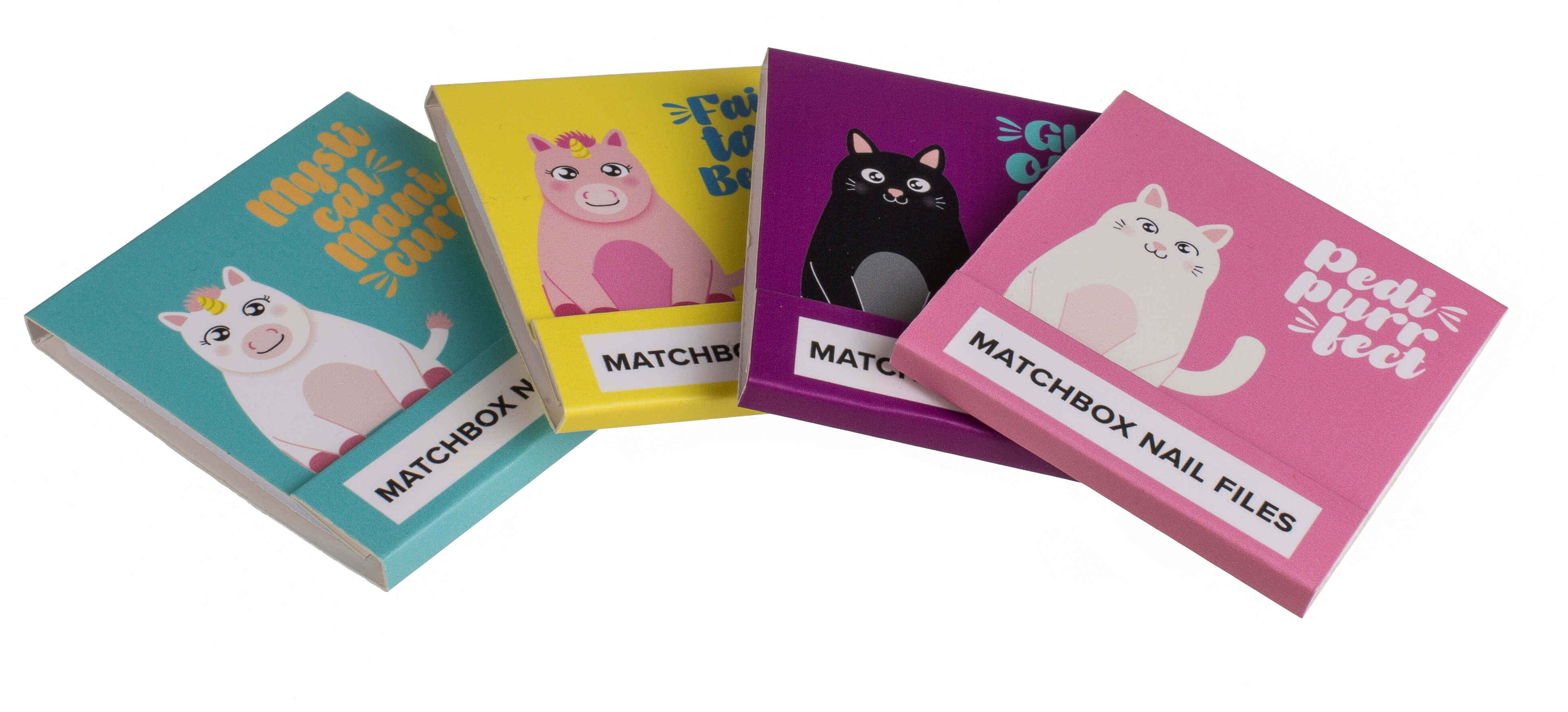 Set de 4 limes à ongles en boîte d'allumettes