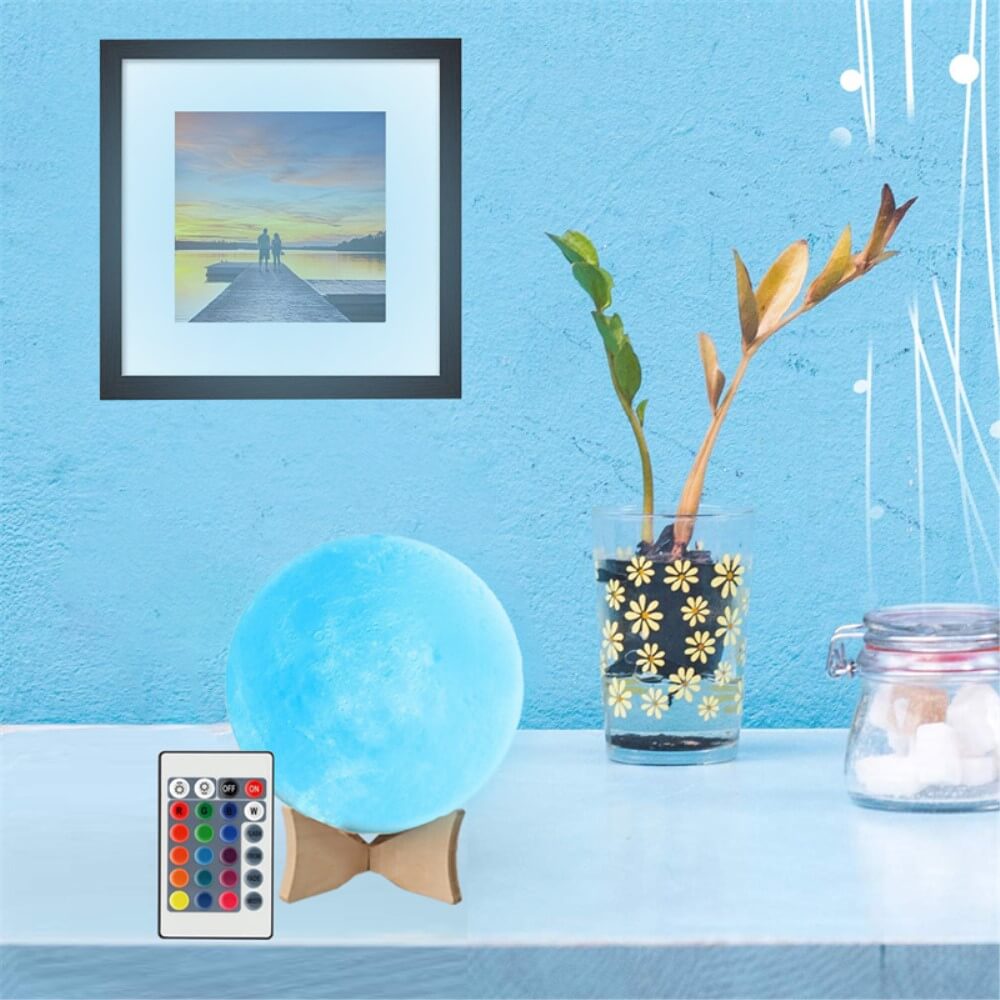 Multicolor LED Mondlampe dimmbar 3D 15CM