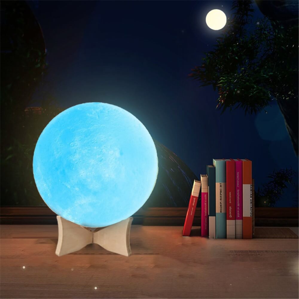Multicolor LED Mondlampe dimmbar 3D 15CM