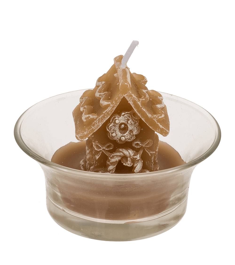 Tealight real wax gingerbread cottage