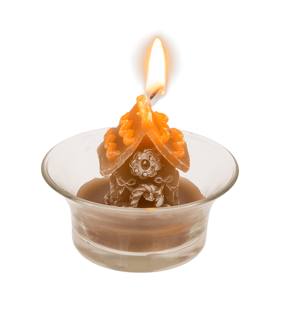 Tealight real wax gingerbread cottage