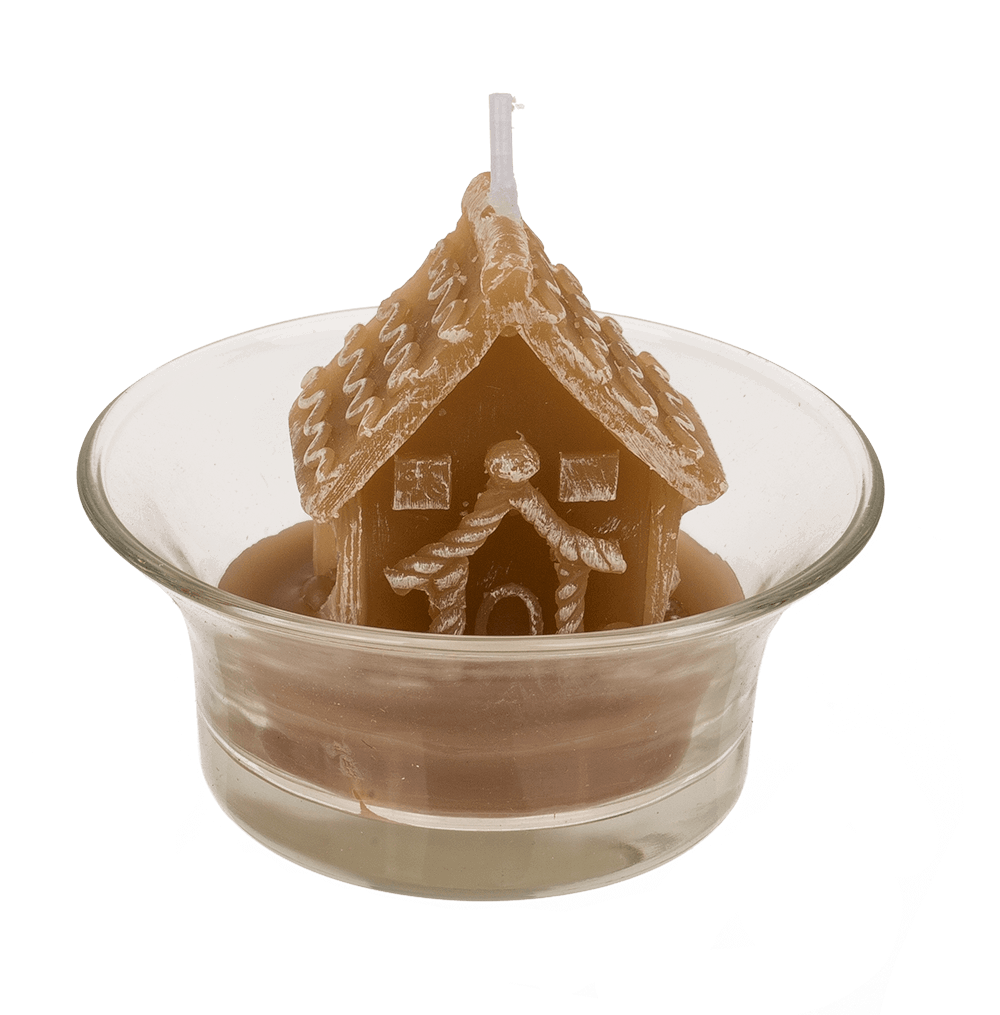 Tealight real wax gingerbread cottage