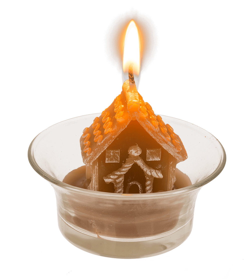 Tealight real wax gingerbread cottage