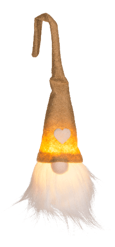 Weihnachtswichtel mit LED zum Aufhängen