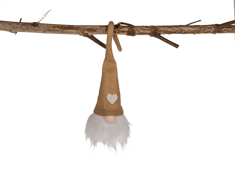 Weihnachtswichtel mit LED zum Aufhängen