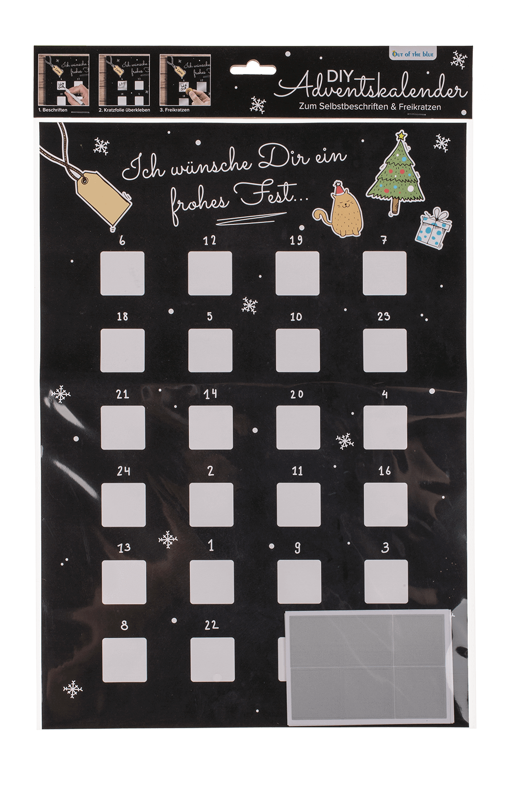 DIY Adventskalender Kratzpapier zum aufrubbeln