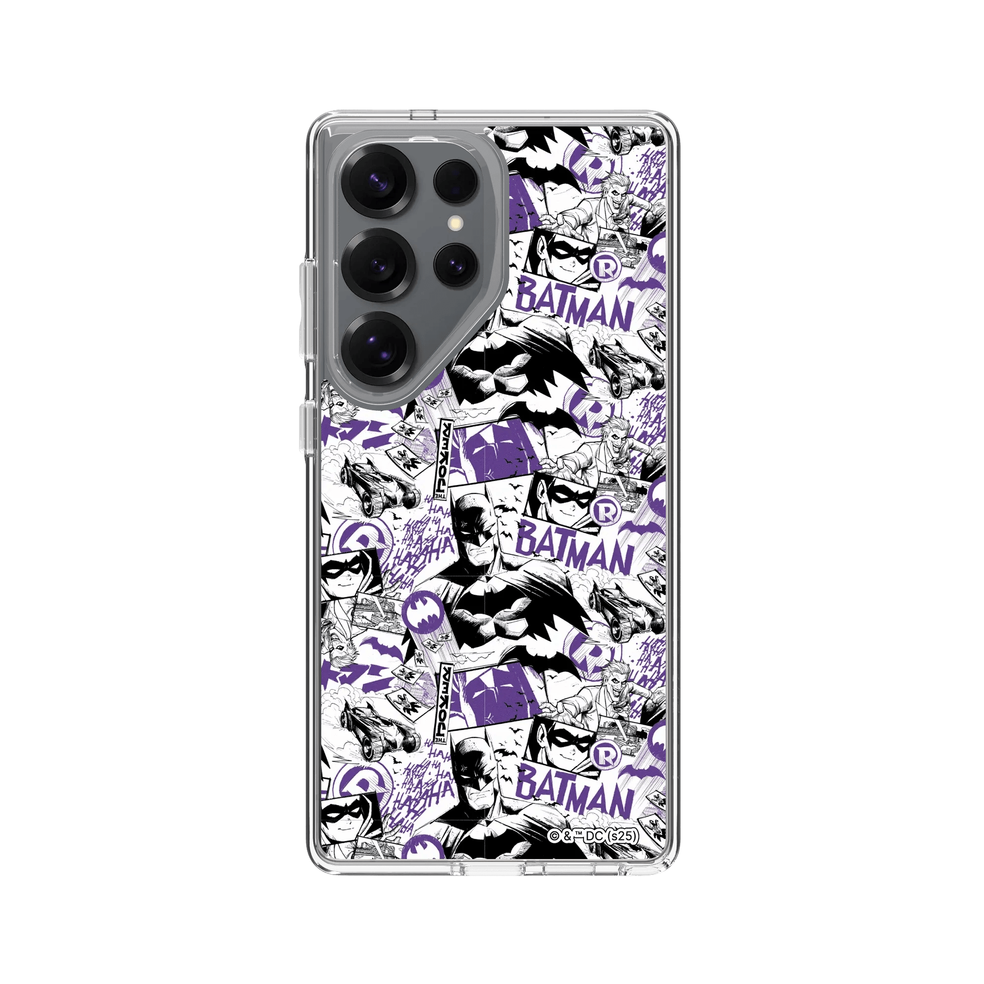 Galaxy S25 Ultra - Coque RhinoShield Clear – DC Batman Comic Collage Edition