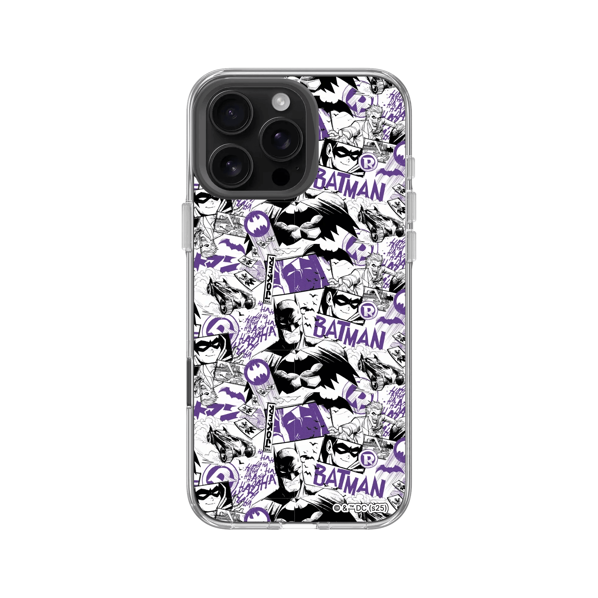 iPhone 16 Pro Max - Coque RhinoShield Clear – DC Batman Comic Collage Edition
