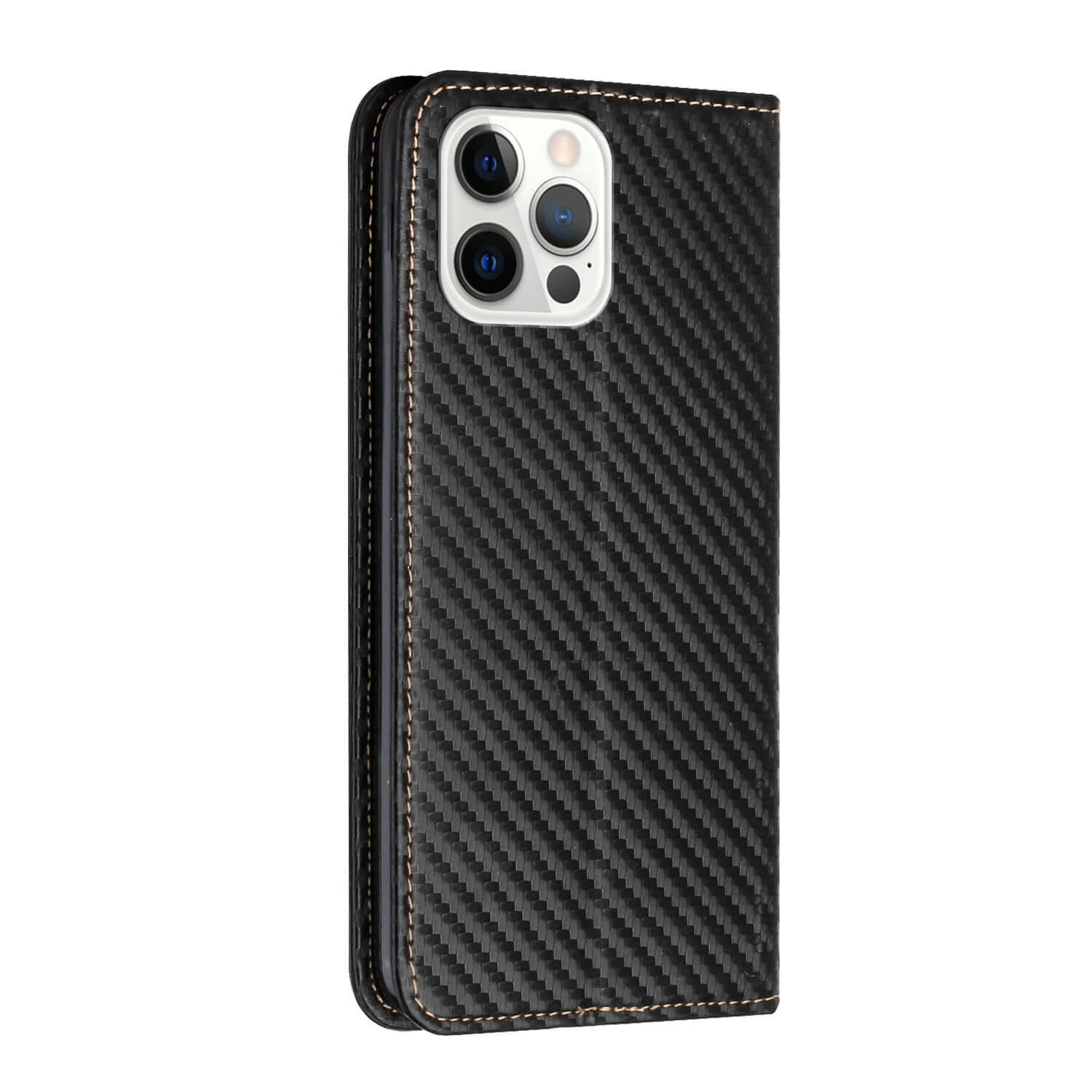 Iphone 14 Pro Max - Carbon Look Flip Case Cover