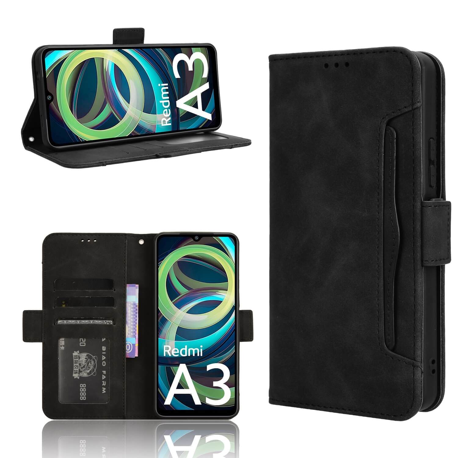 Xiaomi Redmi A3 - Custodia multiple card slots