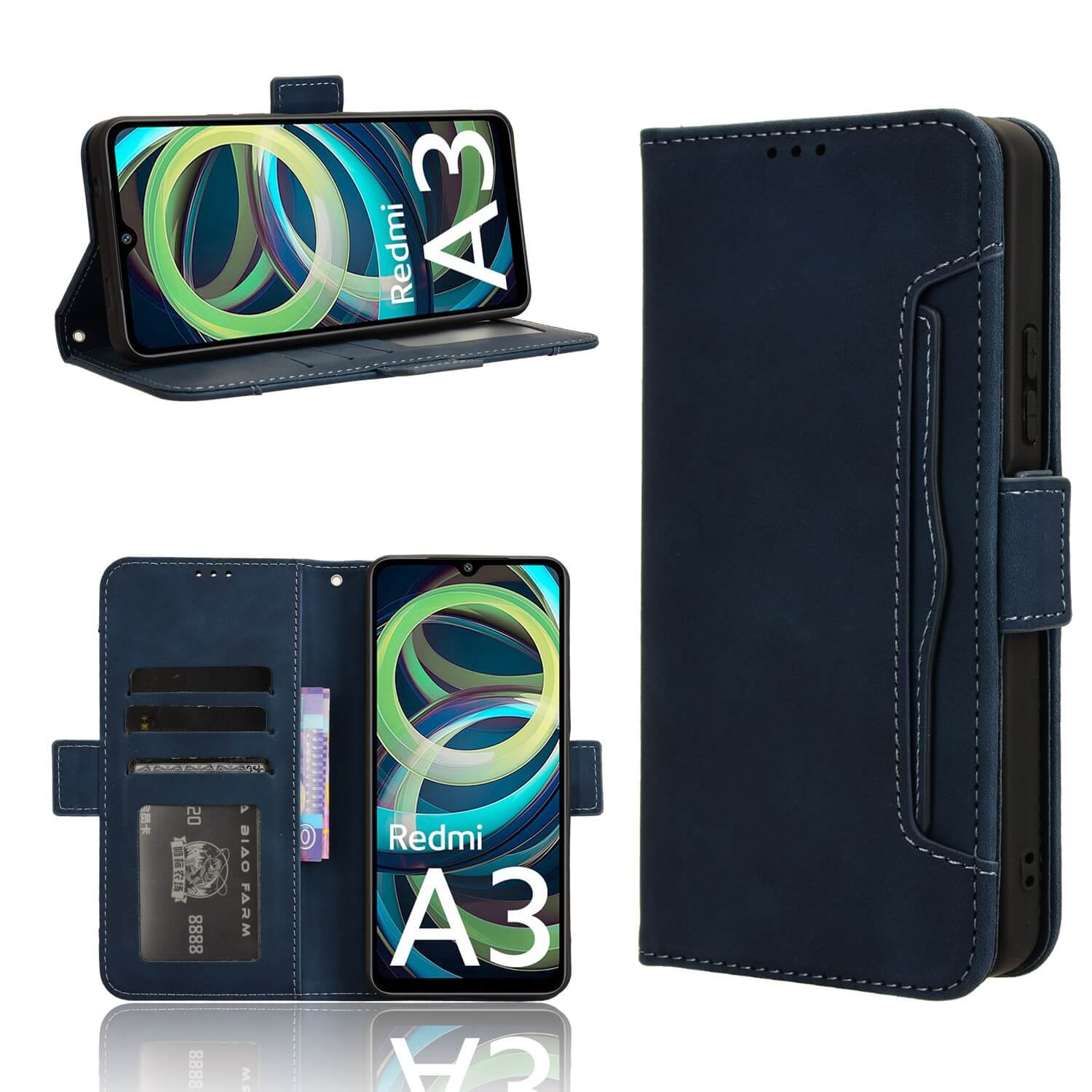 Xiaomi Redmi A3 - Custodia multiple card slots