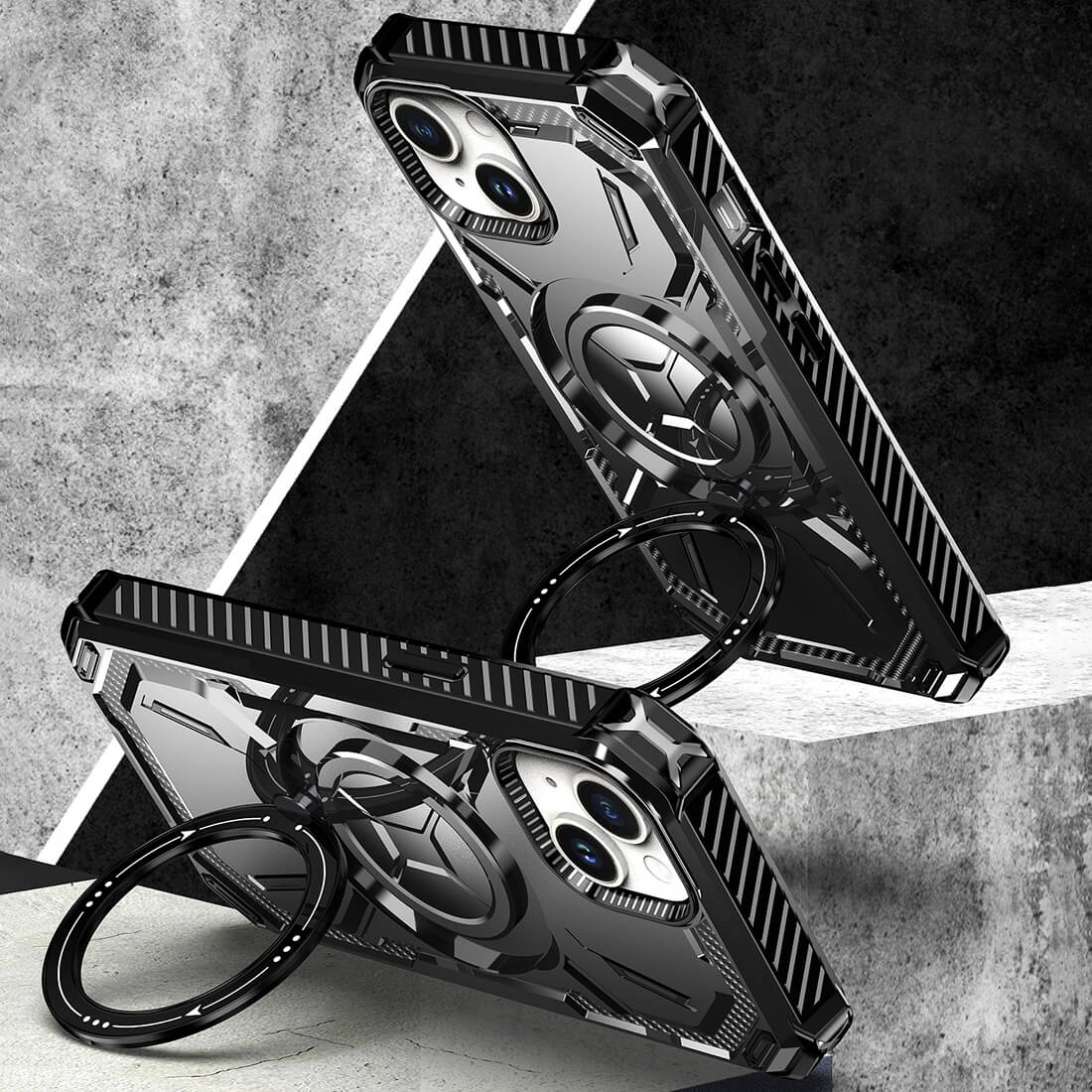 iPhone 15 Plus - Custodia Armor con kickstand