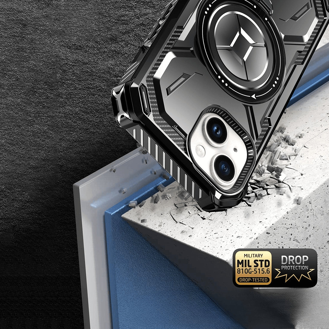 iPhone 15 - Armor Case robuste avec Kickstand