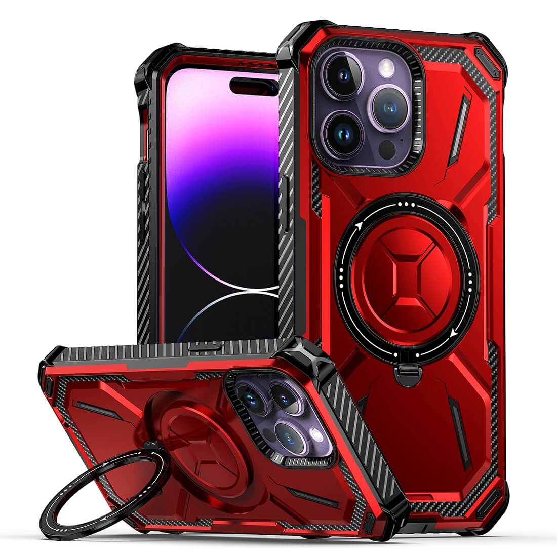 iPhone 15 Pro Max - Armor Case robuste avec kickstand
