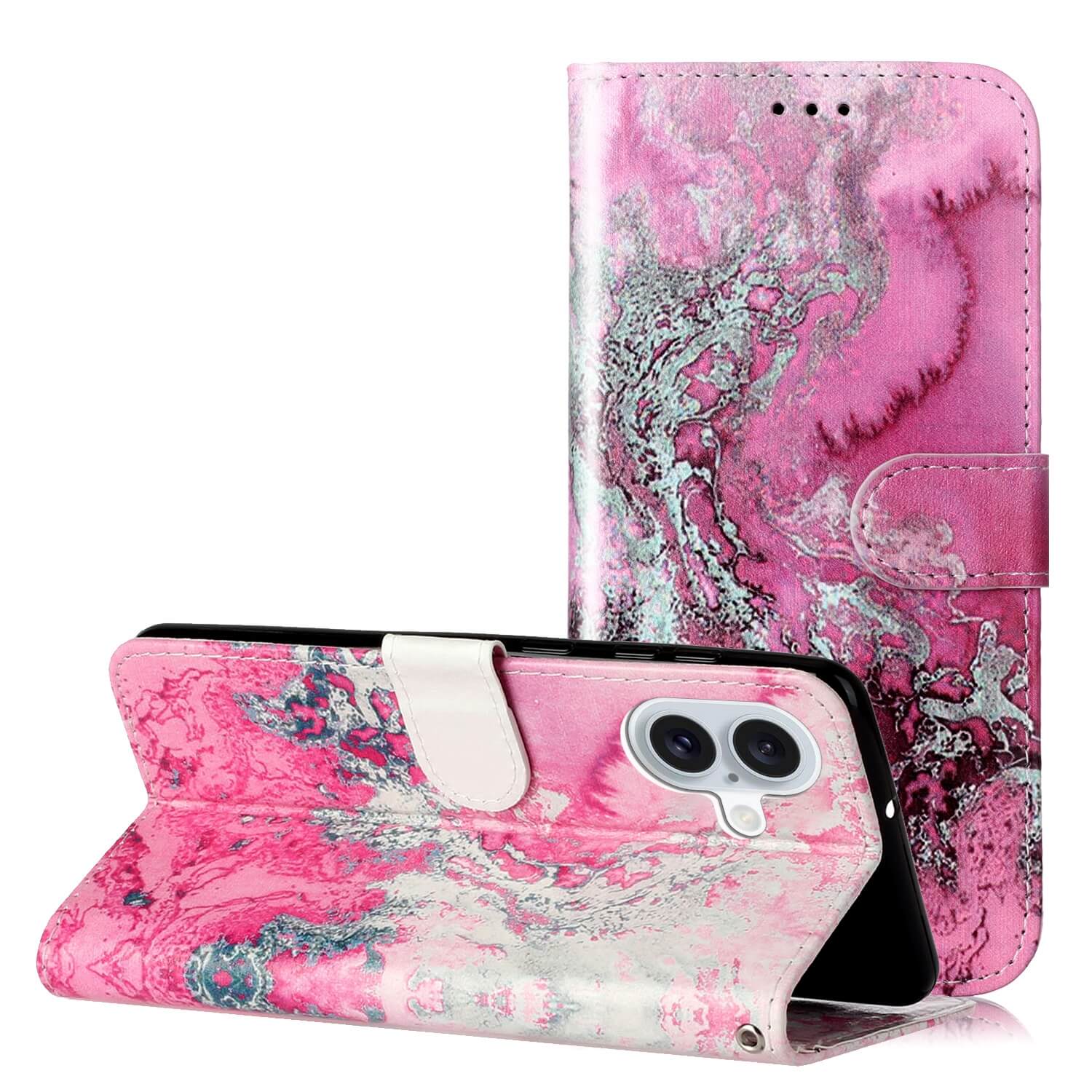 iPhone 16 Plus - Custodia con motivo in Marble